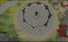 Original game capture of the dropped logs at the Grand Exchange